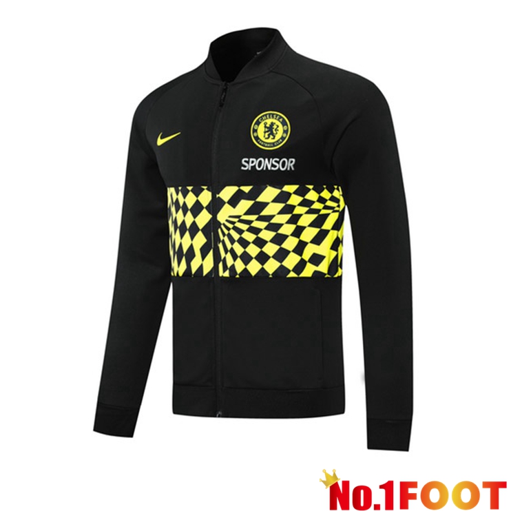 FC Chelsea Training Jacket Yellow Black 2021/2022