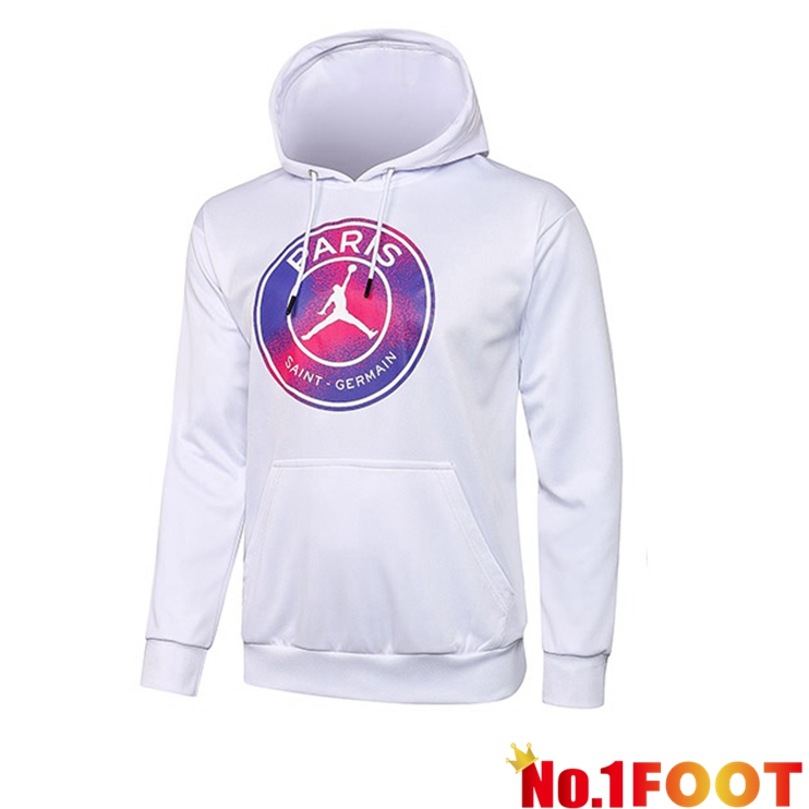 Jordan PSG Training Jacket Hoodie White Purple 2021/2022