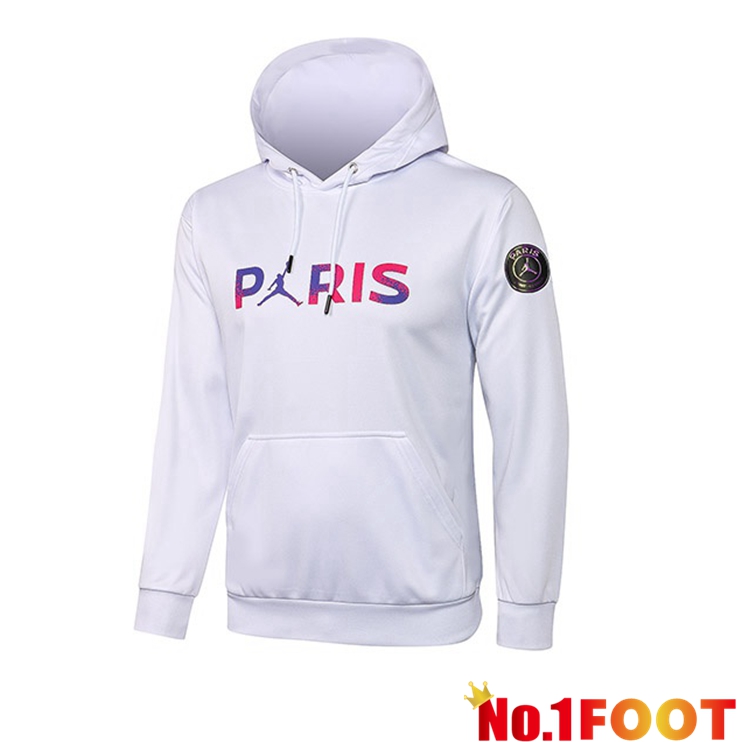 Jordan PSG Training Jacket Hoodie White Purple 2021/2022