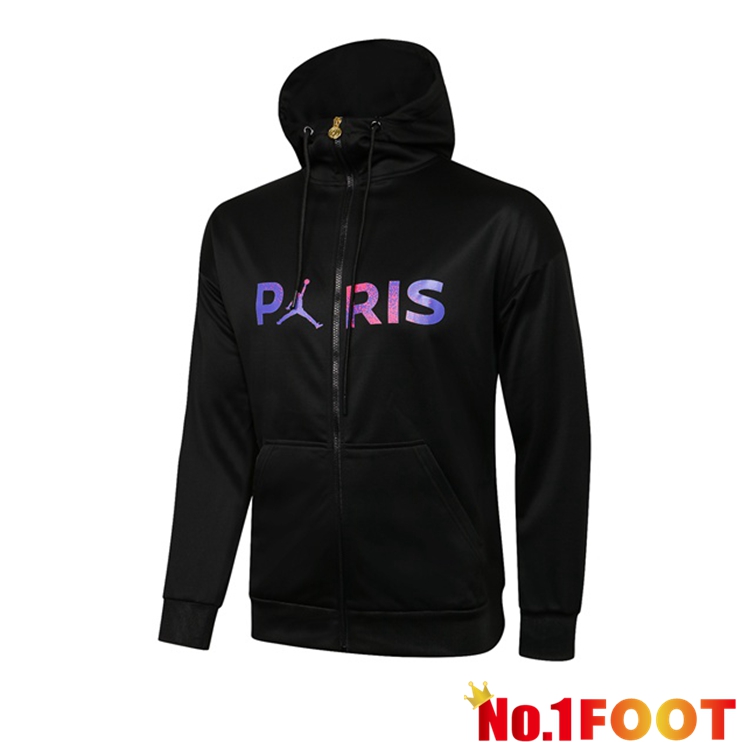 Jordan PSG Training Jacket Hoodie Black Purple 2021/2022