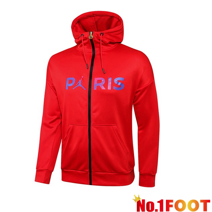 Jordan PSG Training Jacket Hoodie Red 2021/2022