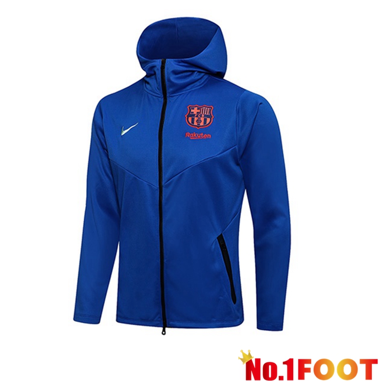 FC Barcelona Training Jacket Hoodie Blue 2021/2022