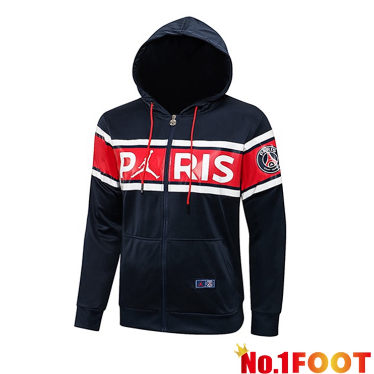 Jordan PSG Training Jacket Hoodie Blue Royal Red 2021/2022