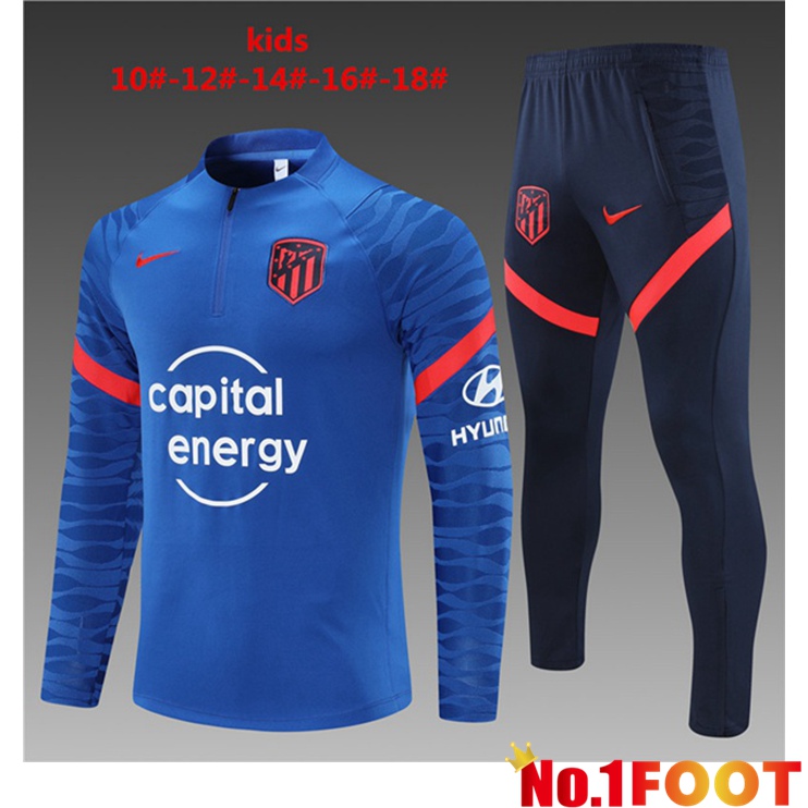 Atletico Madrid Kids Training Tracksuit Blue 2021/2022