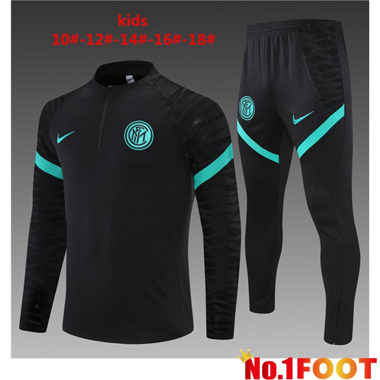 Inter Milan Kids Training Tracksuit Black 2021/2022