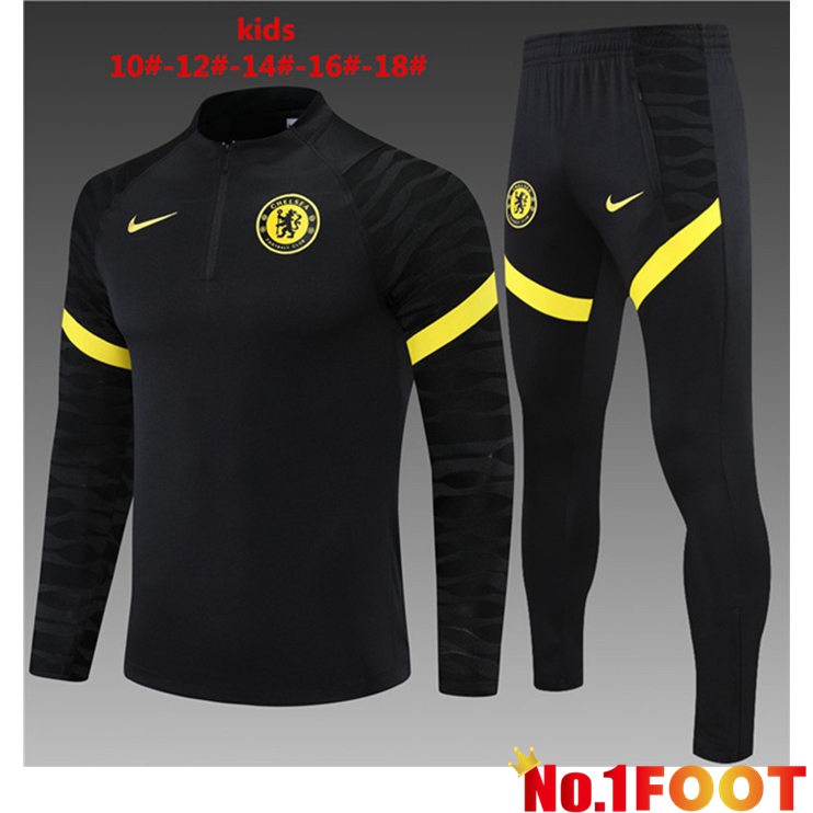 FC Chelsea Kids Training Tracksuit Black 2021/2022