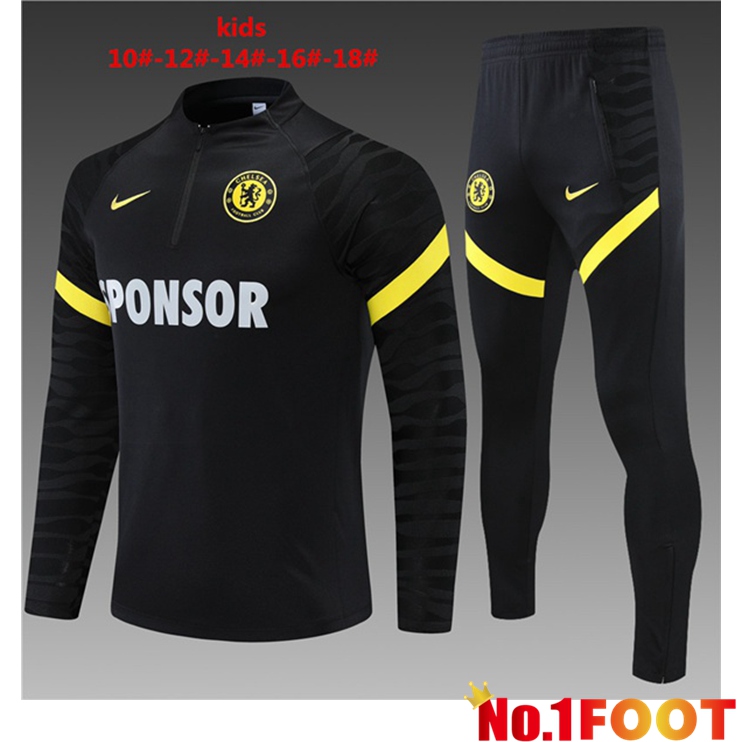 FC Chelsea Kids Training Tracksuit Black 2021/2022