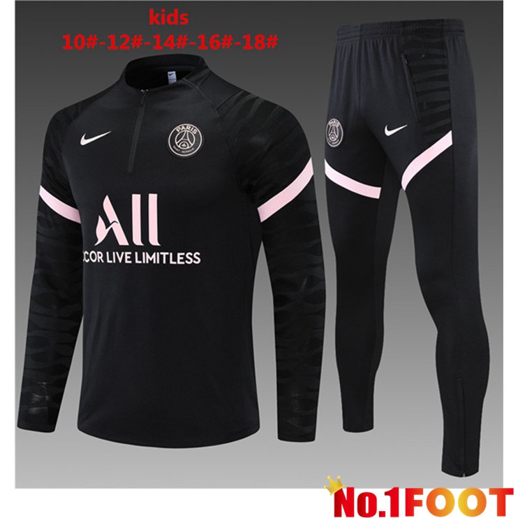 Paris PSG Kids Training Tracksuit Black 2021/2022