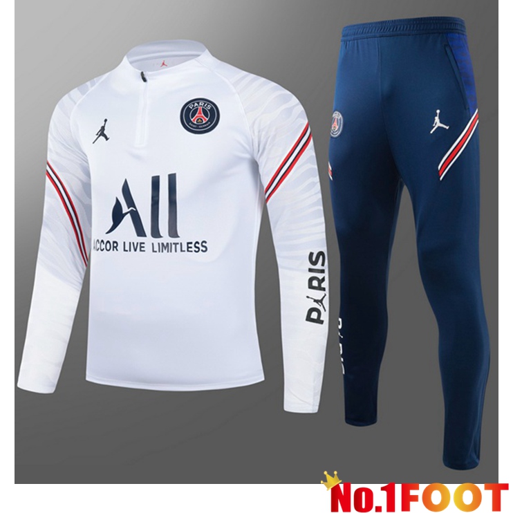 Jordan PSG Kids Training Tracksuit White 2021/2022