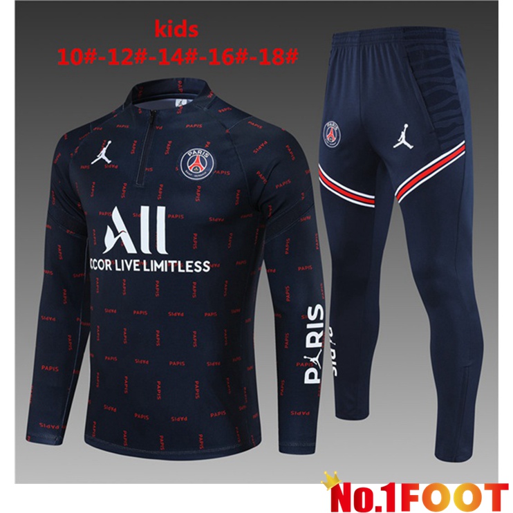 Jordan PSG Kids Training Tracksuit Blue Royal 2021/2022