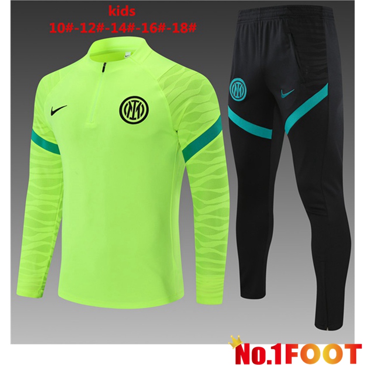 Inter Milan Kids Training Tracksuit Green 2021/2022