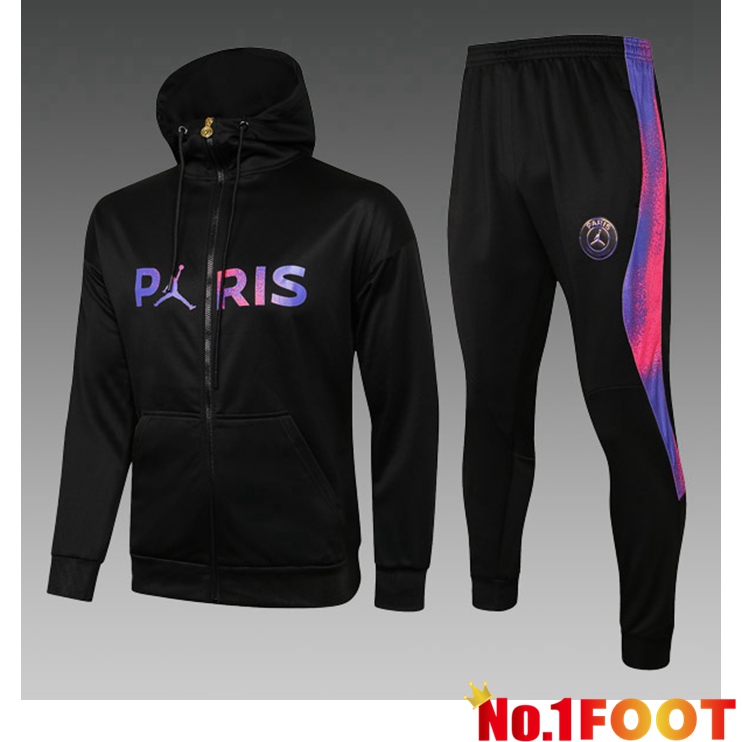 Jordan PSG Kids Training Tracksuit Hoodie Black 2021/2022