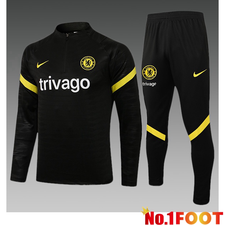 FC Chelsea Kids Training Tracksuit Black 2021/2022