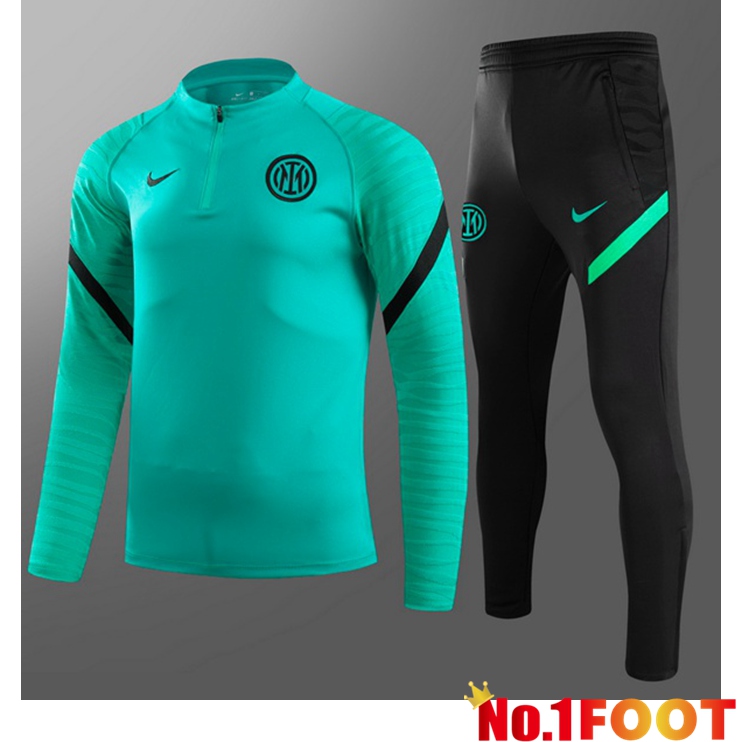 Inter Milan Kids Training Tracksuit Green 2021/2022