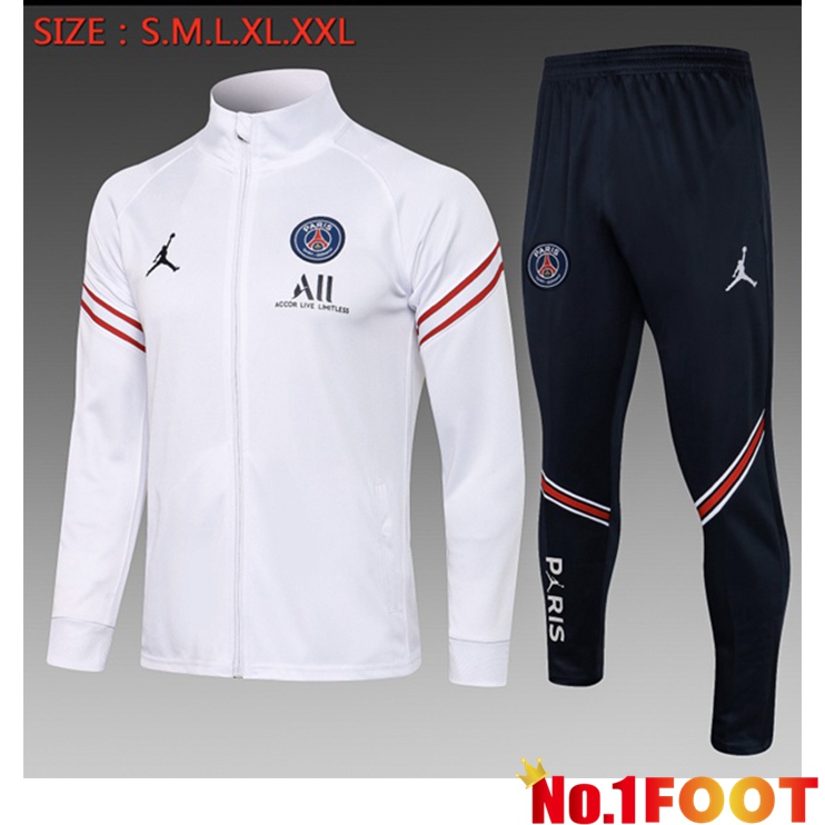 Jordan PSG Kids Training Tracksuit White 2021/2022