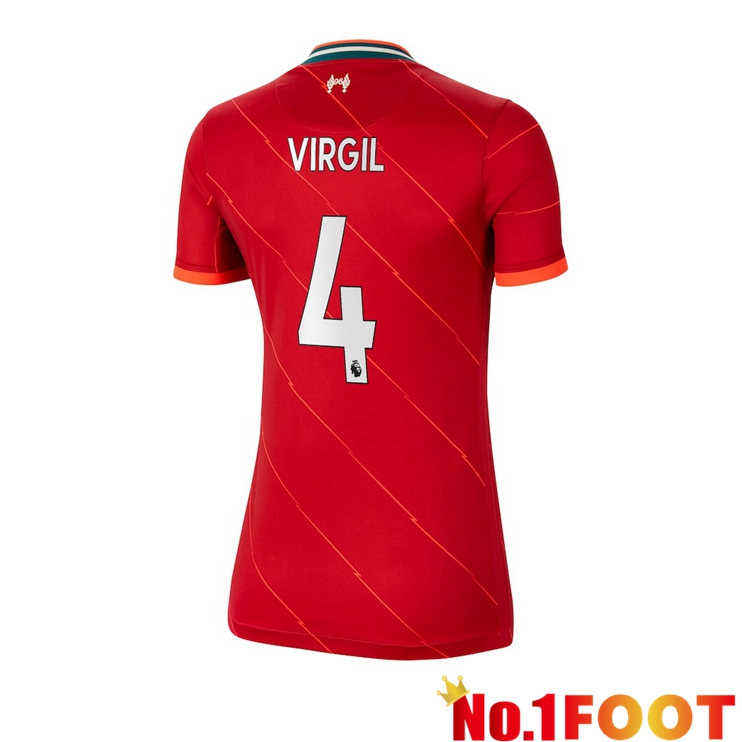 FC Liverpool (VIRGIL 4) Womens Home Jersey Red 2021/2022