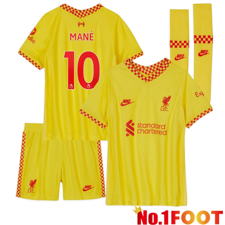 FC Liverpool (MANE 10) Kids Third Jersey Yellow 2021/2022