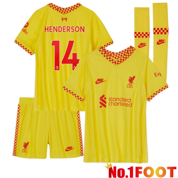 FC Liverpool (HENDERSON 14) Kids Third Jersey Yellow 2021/2022