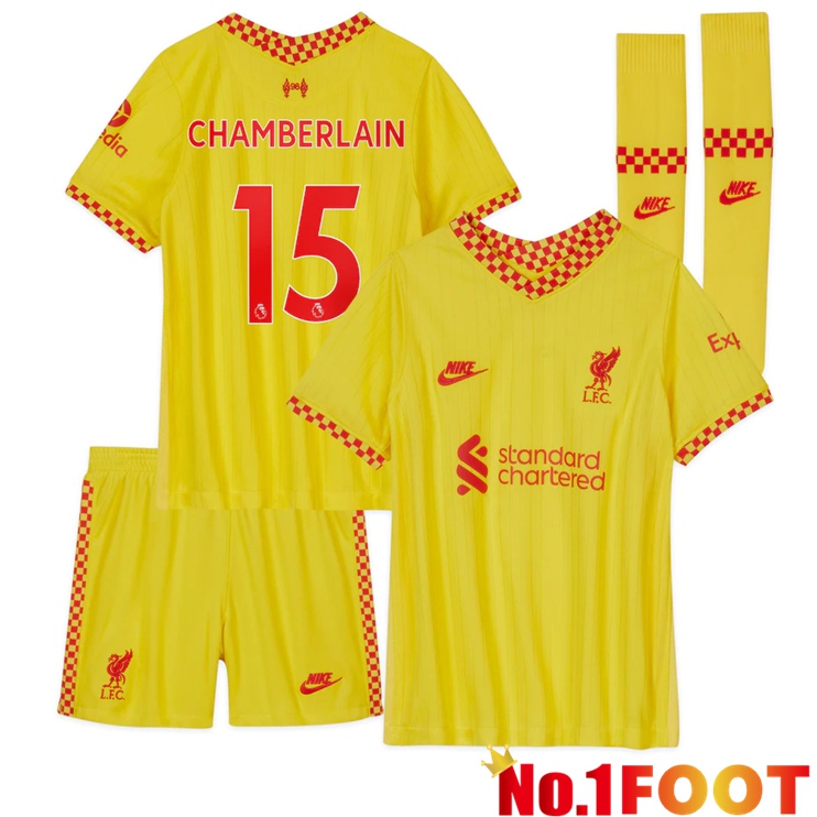 FC Liverpool (Chamberlain 15) Kids Third Jersey Yellow 2021/2022