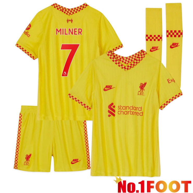 FC Liverpool (MILNER 7) Kids Third Jersey Yellow 2021/2022