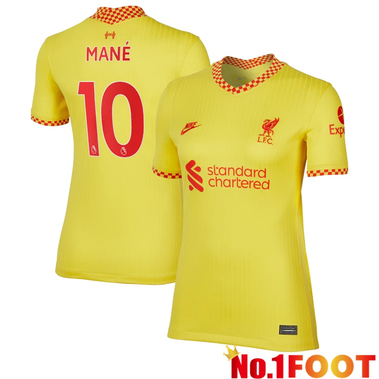 FC Liverpool (MANE 10) Womens Third Jersey Yellow 2021/2022