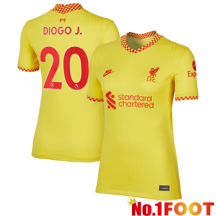 FC Liverpool (DIOGO J. 20) Womens Third Jersey Yellow 2021/2022