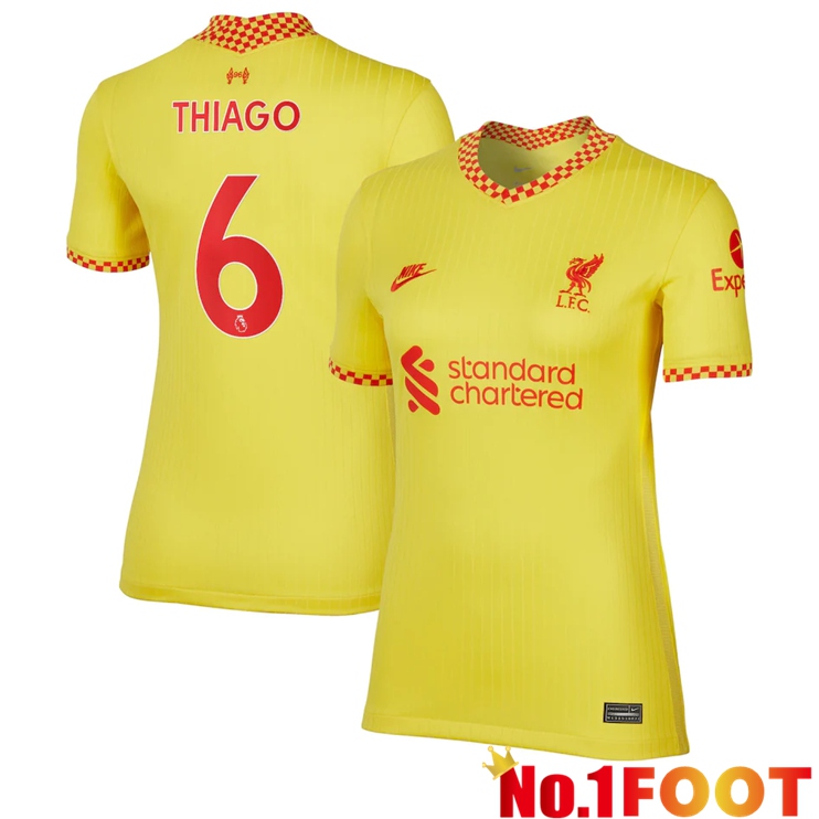 FC Liverpool (THIAGO 6) Womens Third Jersey Yellow 2021/2022