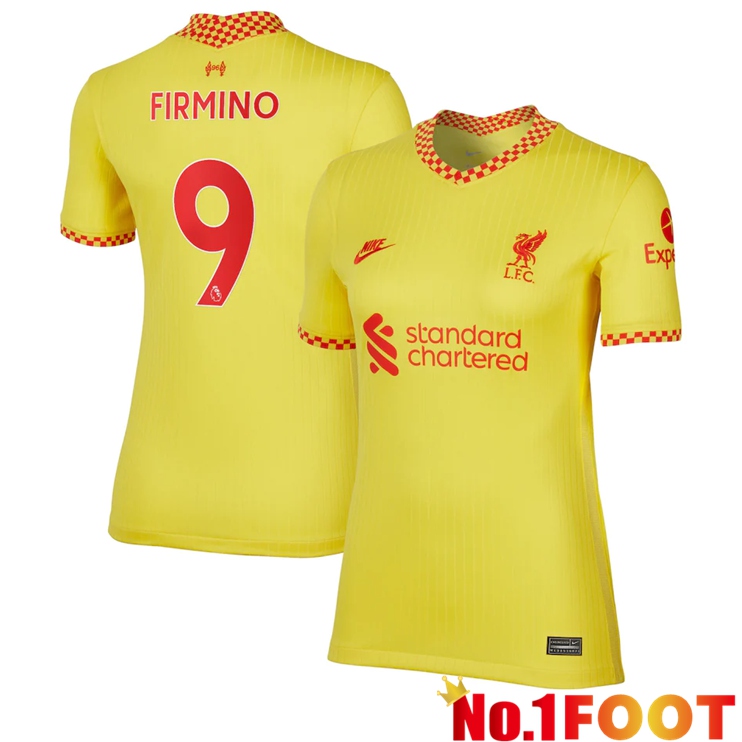 FC Liverpool (FIRMINO 9) Womens Third Jersey Yellow 2021/2022