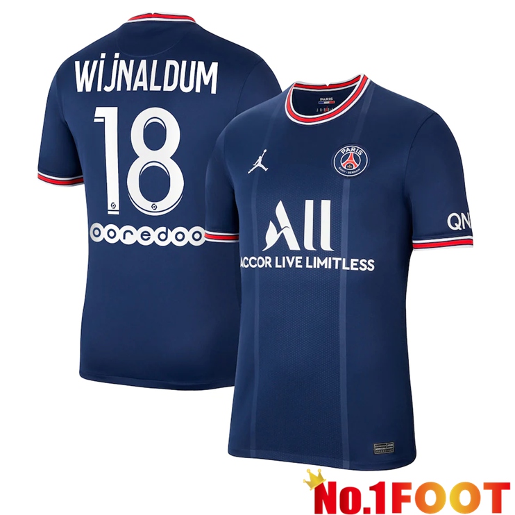 Paris Saint Germain (WIJNALDUM 18) Home Jersey Blue 2021/2022