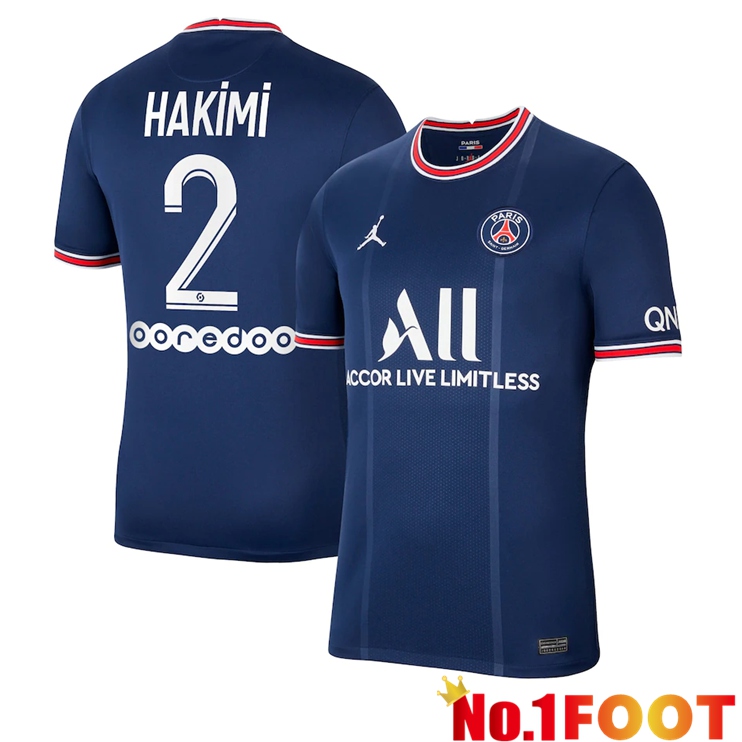 Paris Saint Germain (Hakimi 2) Home Jersey Blue 2021/2022