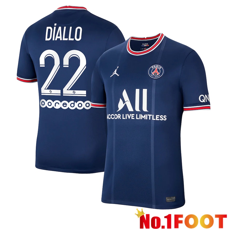 Paris Saint Germain (Diallo 22) Home Jersey Blue 2021/2022