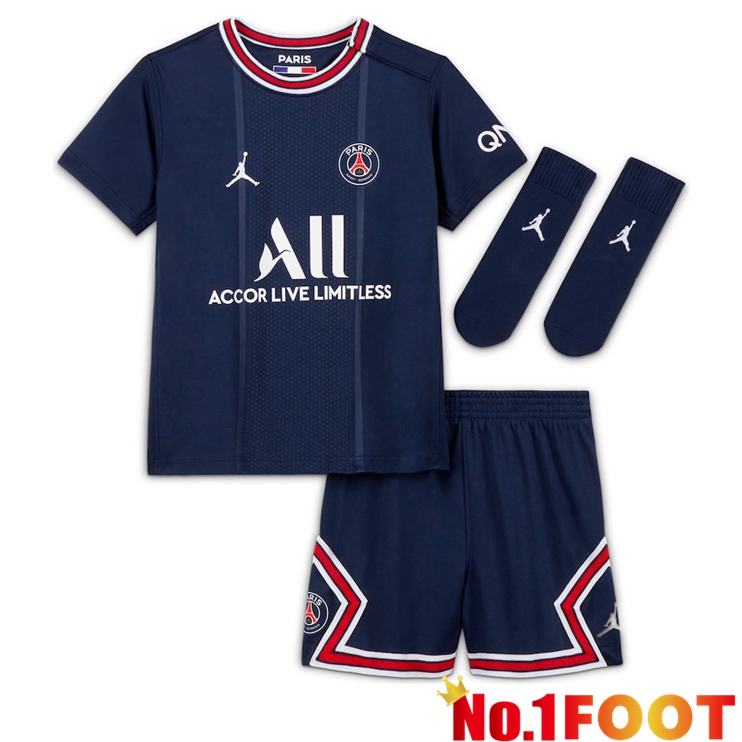 Paris Saint Germain Kids Home Jersey Stadium x Jordan Blue 2021/2022