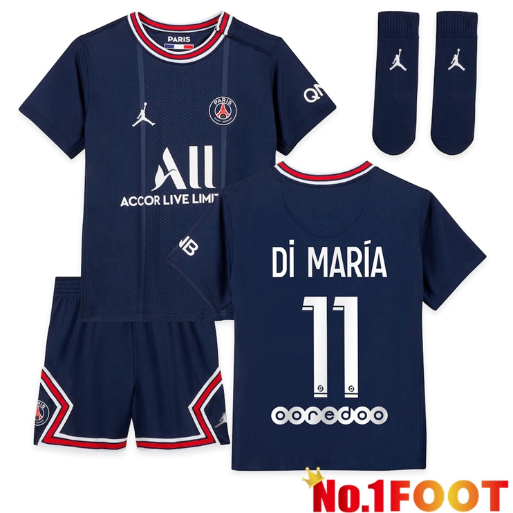 Paris Saint Germain (DI MARIA 11) Kids Home Jersey Blue 2021/2022