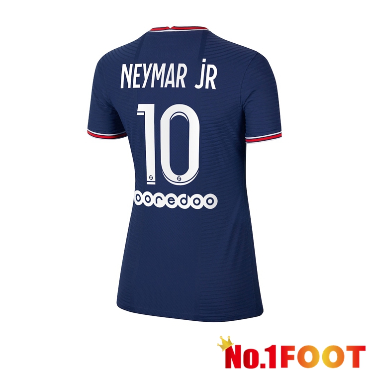 Paris Saint Germain（Neymar Jr 10）Womens Home Jersey Blue 2021/2022