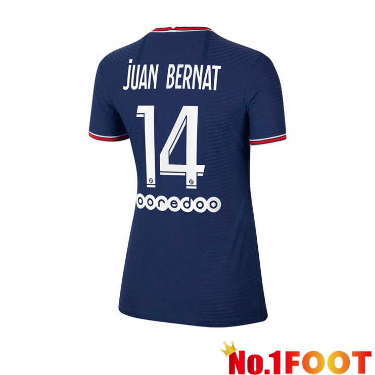 Paris Saint Germain（Juan Bernat 14）Womens Home Jersey Blue 2021/2022