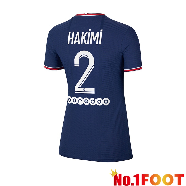 Paris Saint Germain（Hakimi 2）Womens Home Jersey Blue 2021/2022