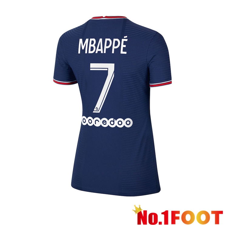 Paris Saint Germain（Mbappé 7）Womens Home Jersey Blue 2021/2022