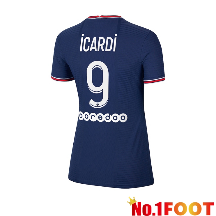 Paris Saint Germain（Icardi 9）Womens Home Jersey Blue 2021/2022