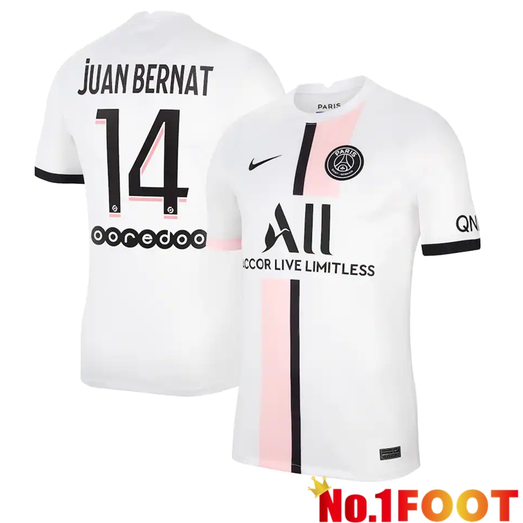 Paris Saint Germain (Juan Bernat 14) Away Jersey White 2021/2022