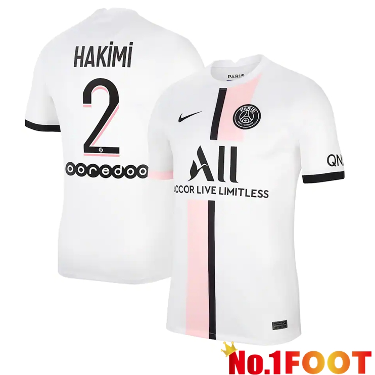 Paris Saint Germain (Hakimi 2) Away Jersey White 2021/2022