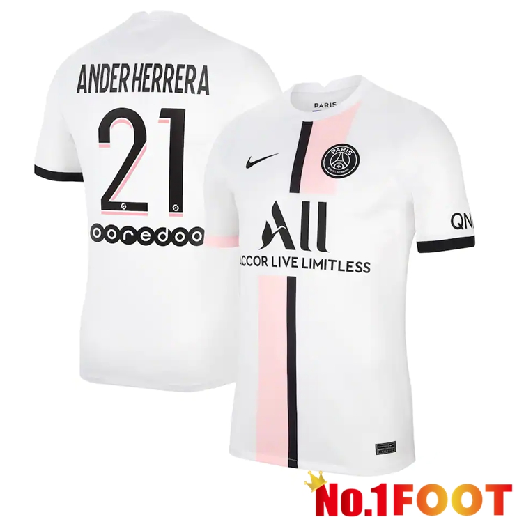 Paris Saint Germain (Ander Herrera 21) Away Jersey White 2021/2022