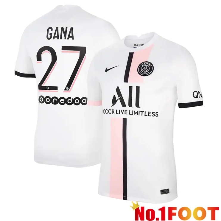 Paris Saint Germain (Gana 27) Away Jersey White 2021/2022