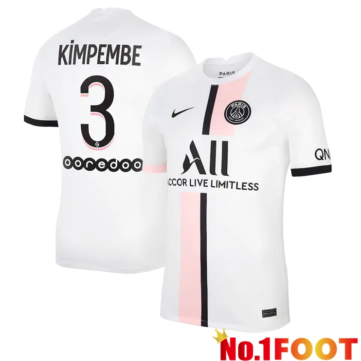 Paris Saint Germain (Kimpembe 3) Away Jersey White 2021/2022