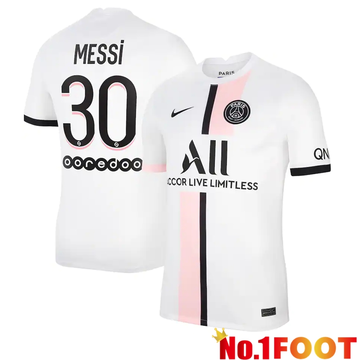 Paris Saint Germain (MESSI 30) Away Jersey White 2021/2022