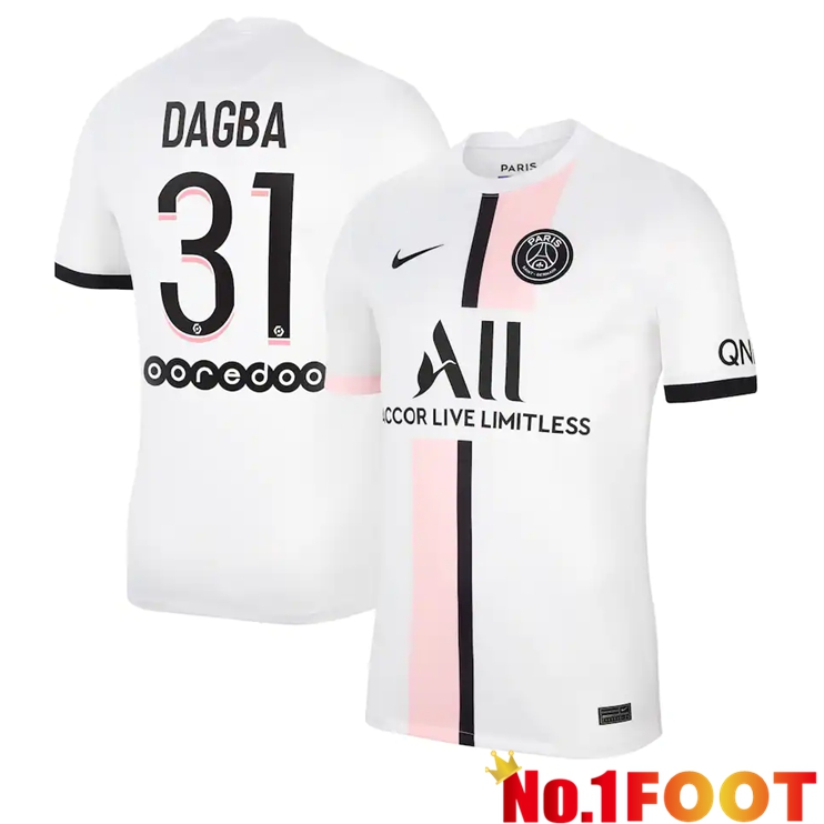 Paris Saint Germain (Dagba 31) Away Jersey White 2021/2022