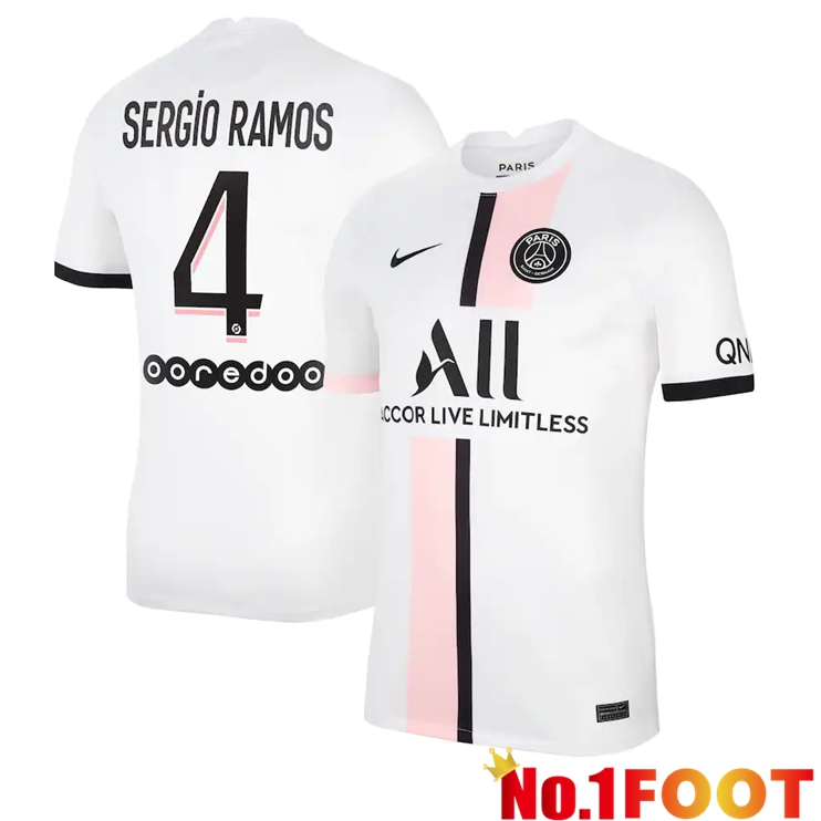 Paris Saint Germain (SERGIO RAMOS 4) Away Jersey White 2021/2022