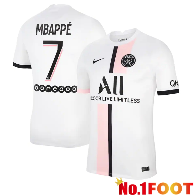 Paris Saint Germain (MBAPPE 7) Away Jersey White 2021/2022