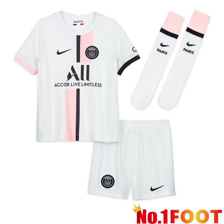 Paris Saint Germain Kids Away Jersey Stadium x Jordan White 2021/2022