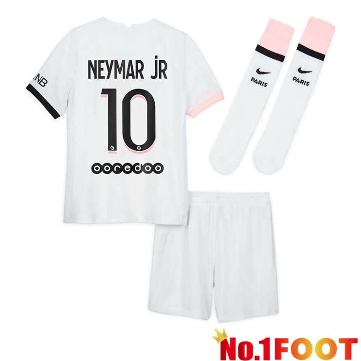 Paris Saint Germain (NEYMAR JR 10) Kids Away Jersey White 2021/2022