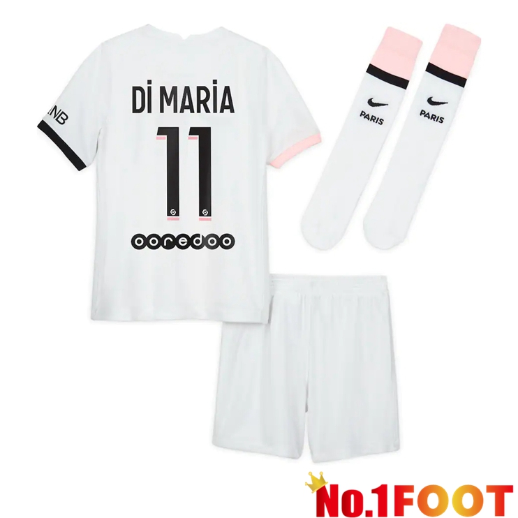 Paris Saint Germain (DI MARIA 11) Kids Away Jersey White 2021/2022